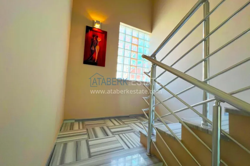 Purchase Duplex 4+1 format townhouse with furniture in a luxury complex - Kargicak, Alanya 17 