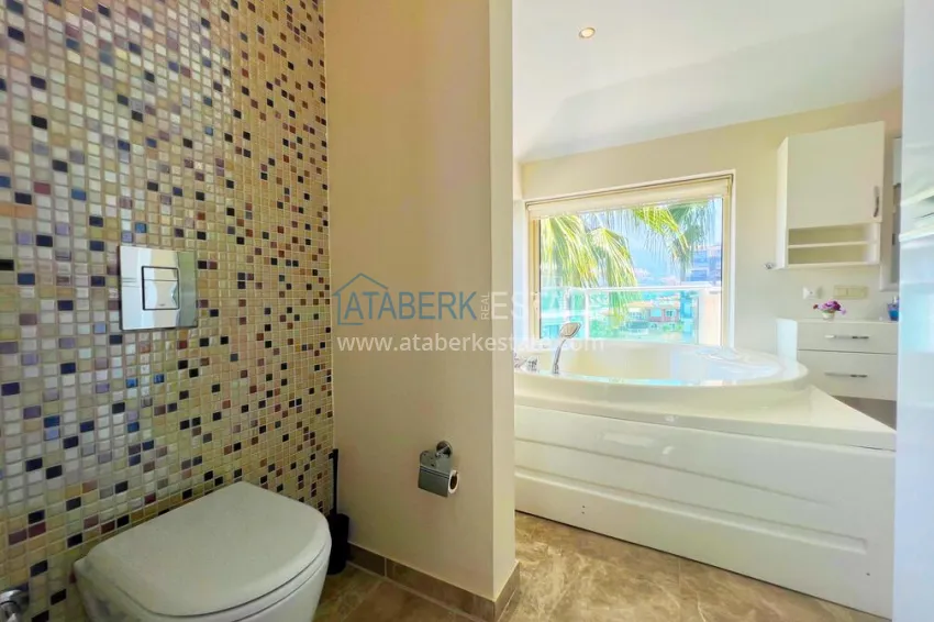 Purchase Duplex 4+1 format townhouse with furniture in a luxury complex - Kargicak, Alanya 26 