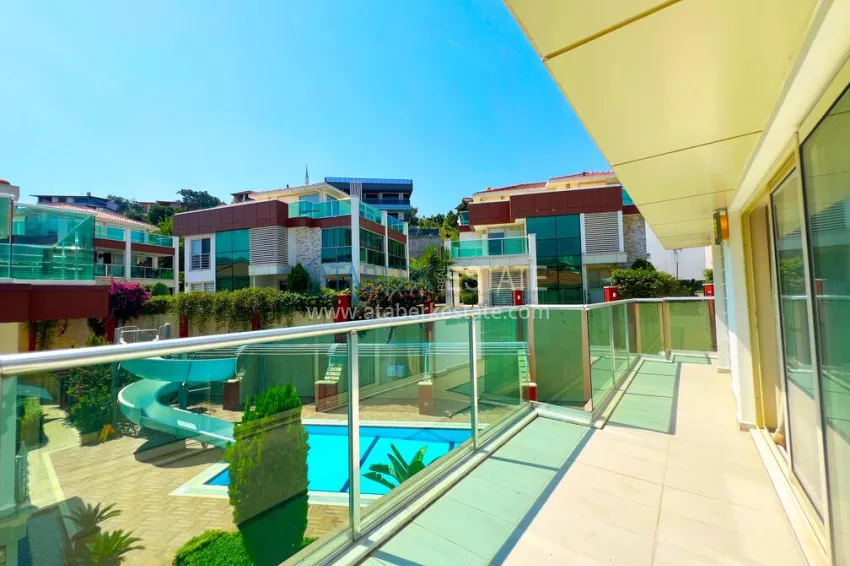 Purchase Duplex 4+1 format townhouse with furniture in a luxury complex - Kargicak, Alanya 28 