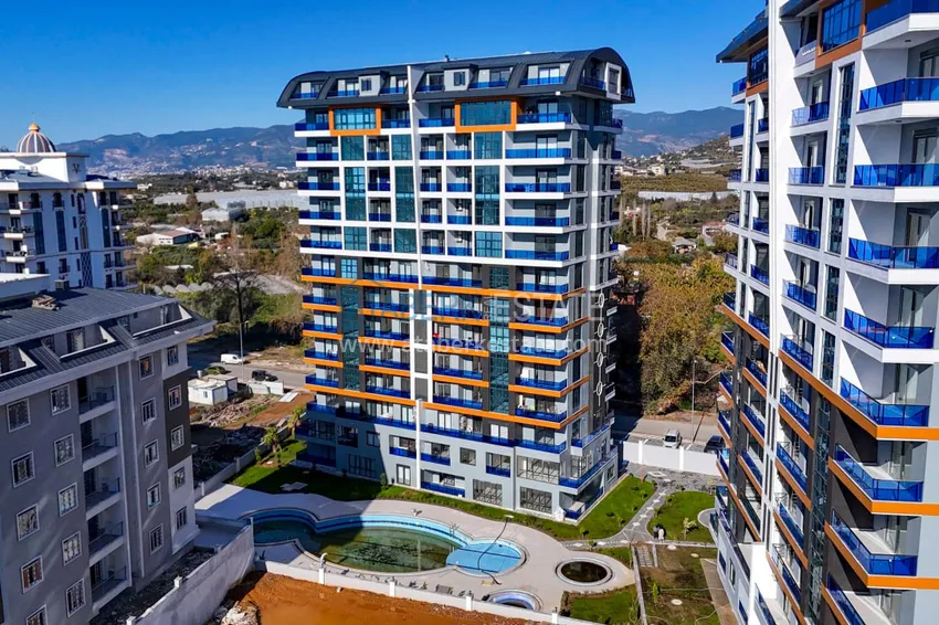 3+1 linear apartment with a fine finish in a modern complex - Mahmutlar district, Alanya 2 