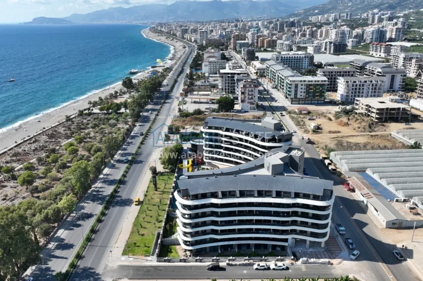 Apartment 1+1 with new furniture — first coastline, Kargicak 2 