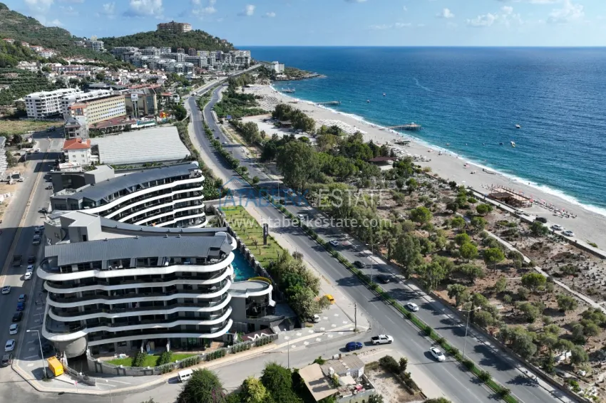 Apartment 1+1 with new furniture — first coastline, Kargicak 3 