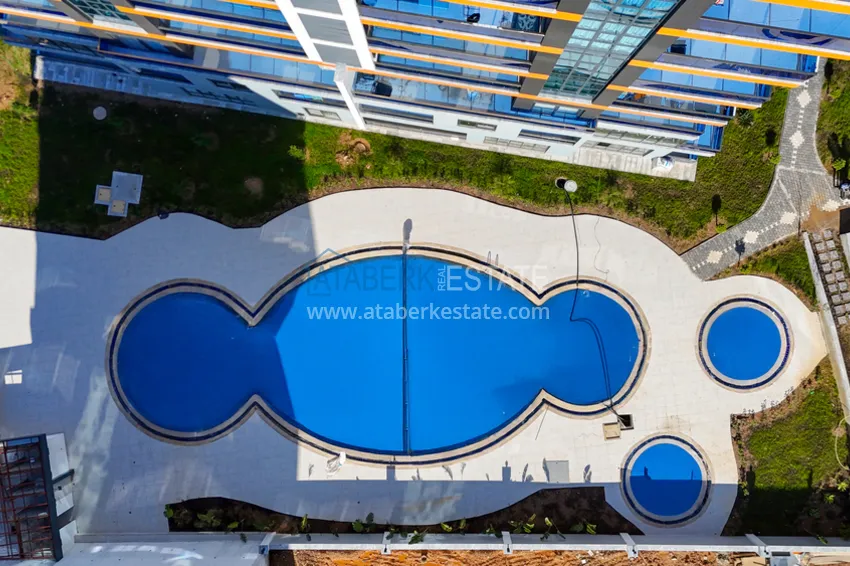 3+1 linear apartment with a fine finish in a modern complex - Mahmutlar district, Alanya 4 