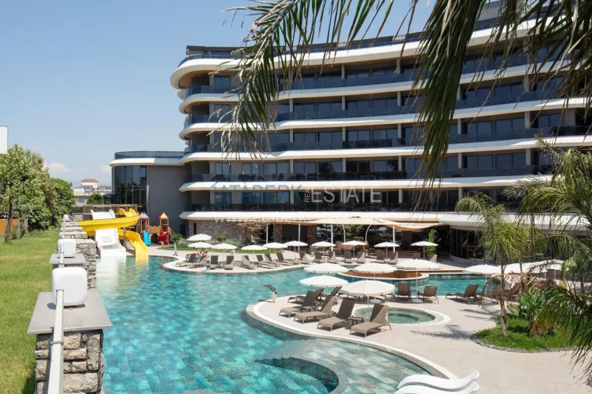 Apartment 1+1 with new furniture — first coastline, Kargicak 6 