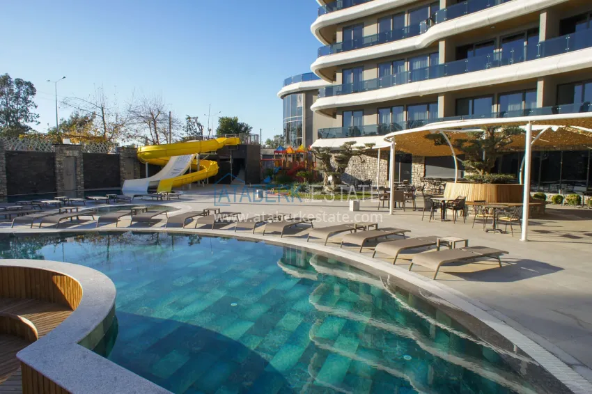 Apartment 1+1 with new furniture — first coastline, Kargicak 7 