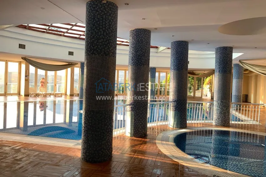 Townhouse for two owners - apartment with a garden and panoramic views in a hotel complex, Mahmutlar 13 