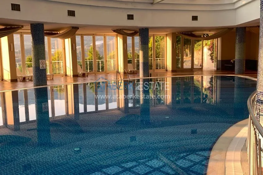 Townhouse for two owners - apartment with a garden and panoramic views in a hotel complex, Mahmutlar 14 