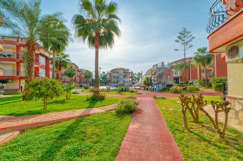 4+1 garden duplex with furniture and views of the Dim River in the Kestel area 14 