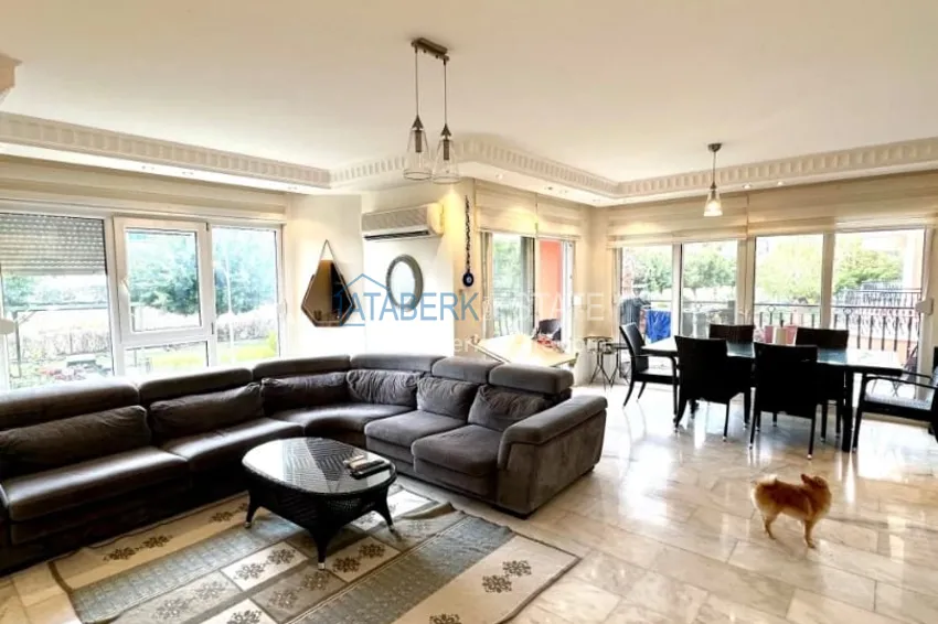 Purchase  4+1 garden duplex with furniture and views of the Dim River in the Kestel area 1 