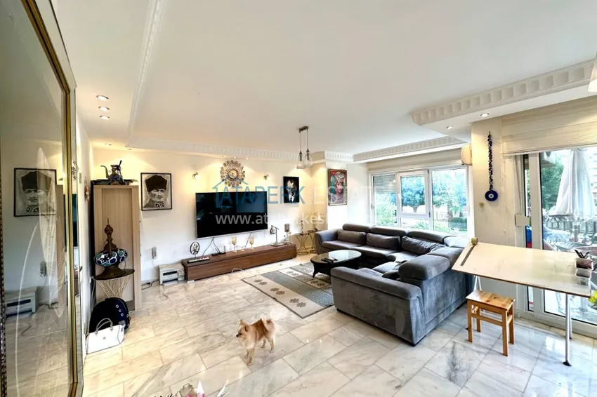 Purchase  4+1 garden duplex with furniture and views of the Dim River in the Kestel area 2 