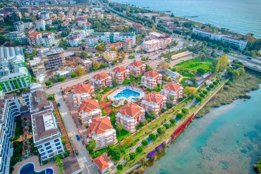 4+1 garden duplex with furniture and views of the Dim River in the Kestel area 3 