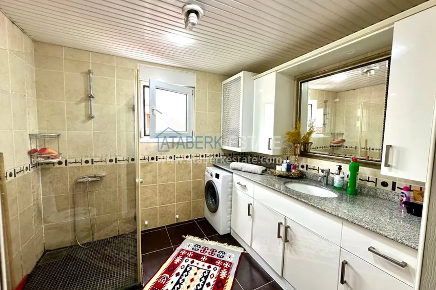 Purchase  4+1 garden duplex with furniture and views of the Dim River in the Kestel area 5 