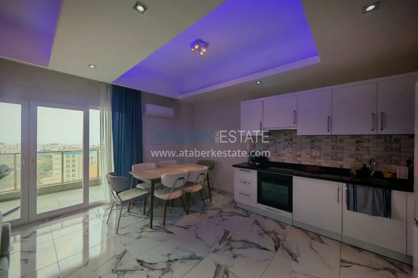 Purchase 3+1 duplex penthouse with furniture and sea view — Avsallar, Alanya 7 