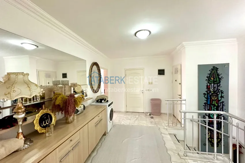 Purchase  4+1 garden duplex with furniture and views of the Dim River in the Kestel area 6 