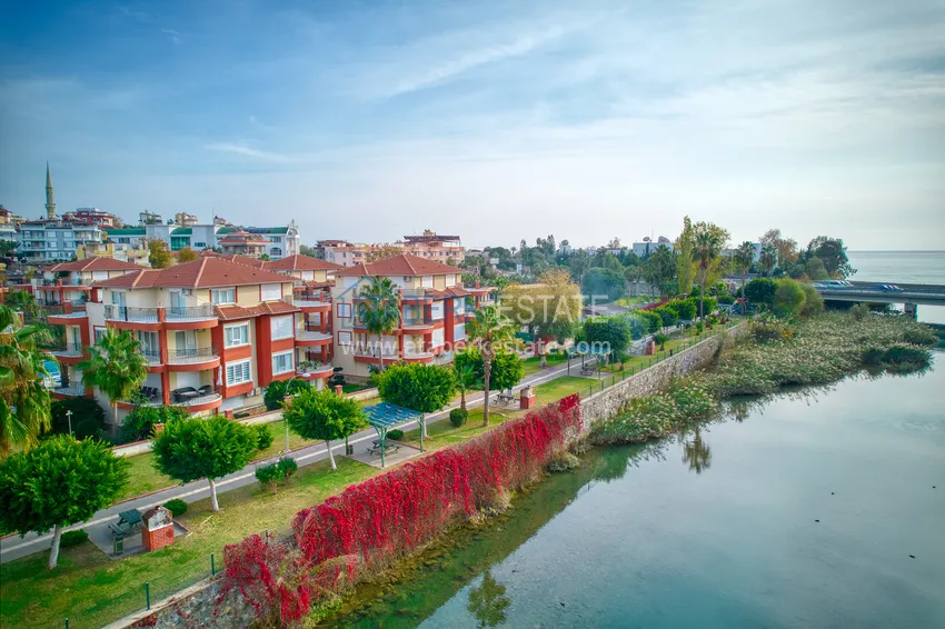 4+1 garden duplex with furniture and views of the Dim River in the Kestel area 8 