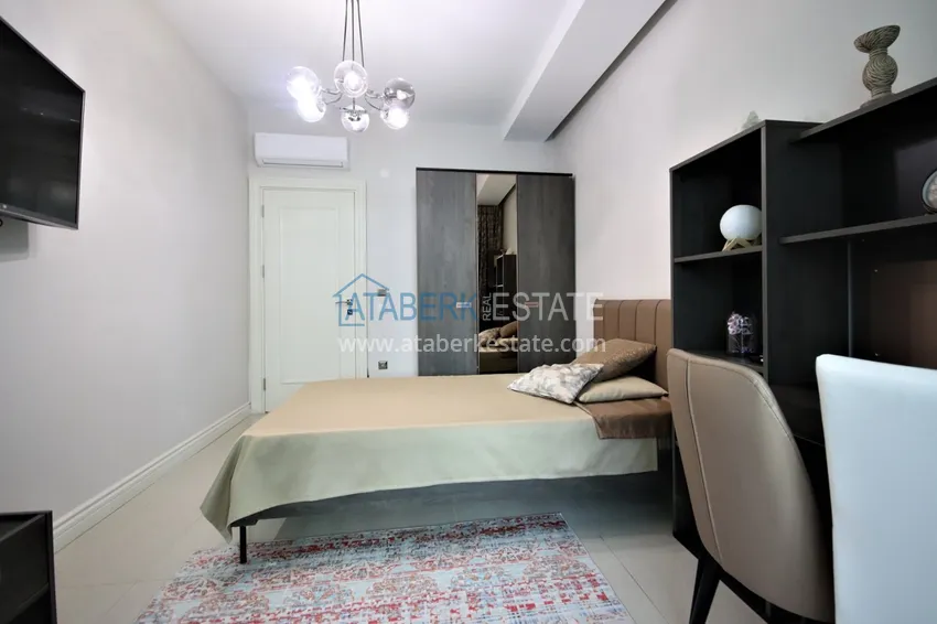 Purchase  Linear 4+1 apartment with access to the garden in an elite complex - first coastal one, Kestel district, Alanya 11 