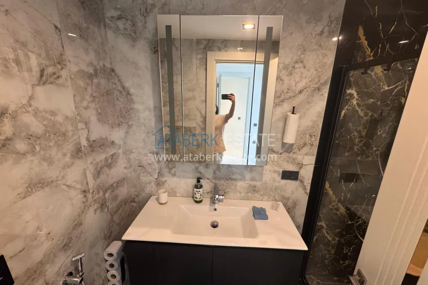 Purchase For long-term rent - stylish 2+1 turnkey apartment in a luxury hotel complex, Alanya, Turkler district I12 18