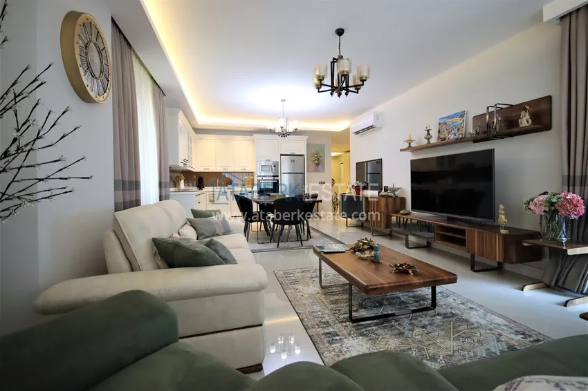 Purchase  Linear 4+1 apartment with access to the garden in an elite complex - first coastal one, Kestel district, Alanya 4 