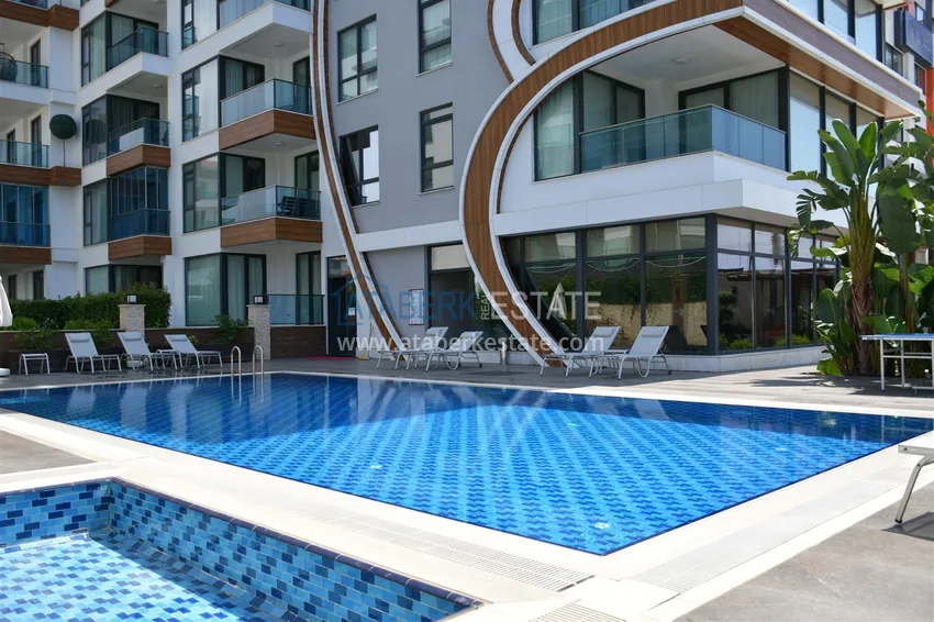 Linear 4+1 apartment with access to the garden in an elite complex - first coastal one, Kestel district, Alanya 7 