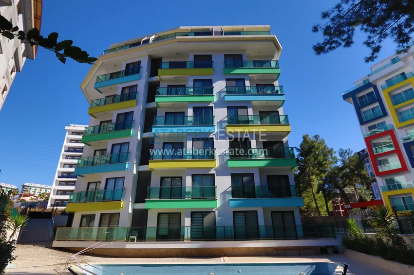 Furnished one-bedroom apartment in a comfortable complex — Avsallar district, Alanya 1 