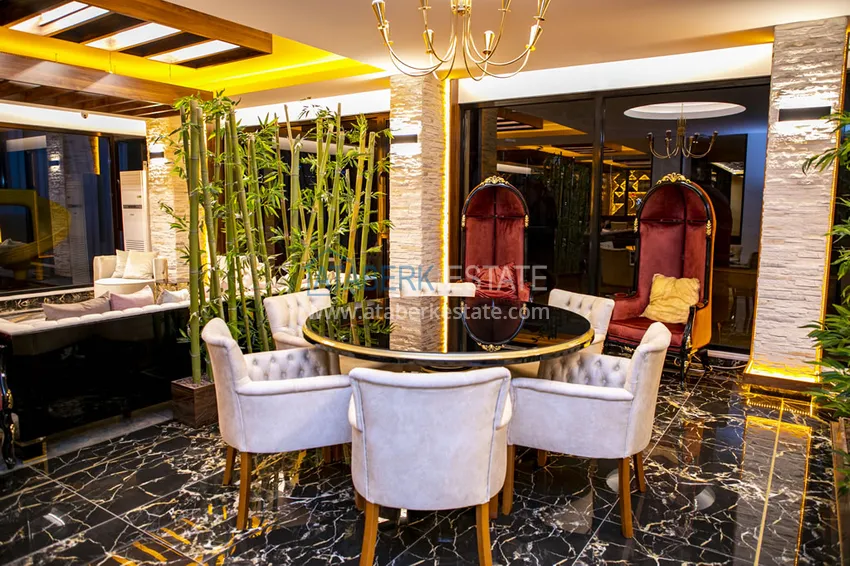 4+1 penthouse duplex with furniture in a luxury complex — Mahmutlar, Alanya 15 