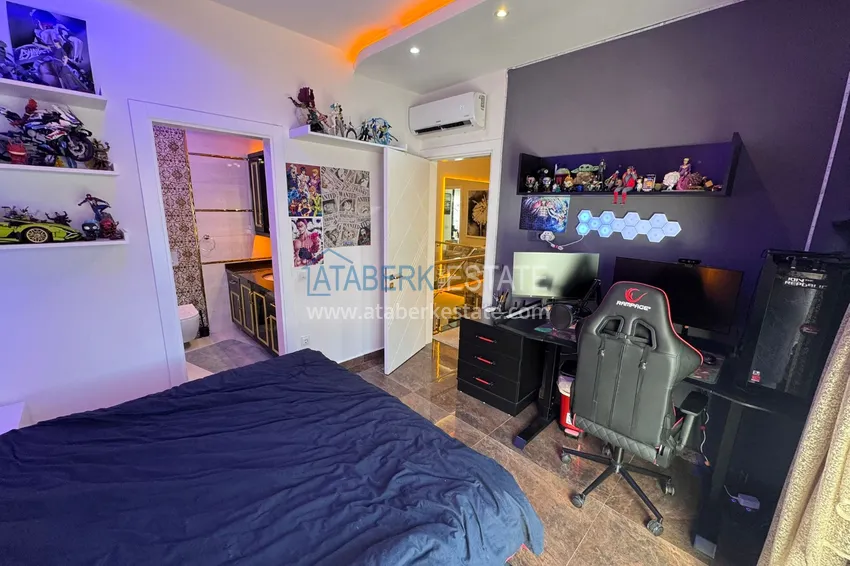 Purchase  4+1 penthouse duplex with furniture in a luxury complex — Mahmutlar, Alanya 16 