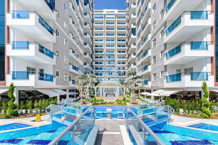 4+1 penthouse duplex with furniture in a luxury complex — Mahmutlar, Alanya 2 