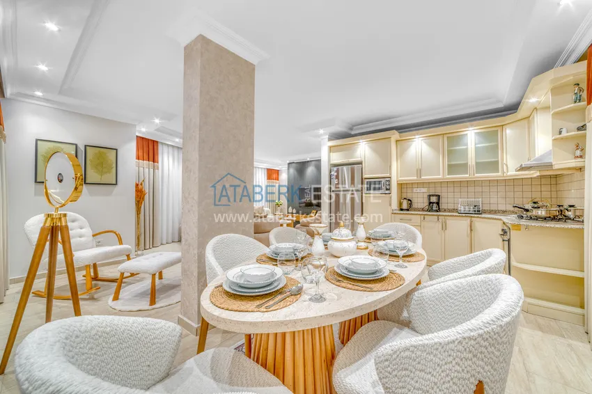 Purchase 4+1 duplex in Alanya, Oba district - with a designer interior, suitable for a residence permit 5 