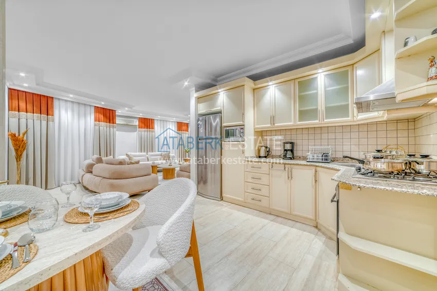 Purchase 4+1 duplex in Alanya, Oba district - with a designer interior, suitable for a residence permit 6 