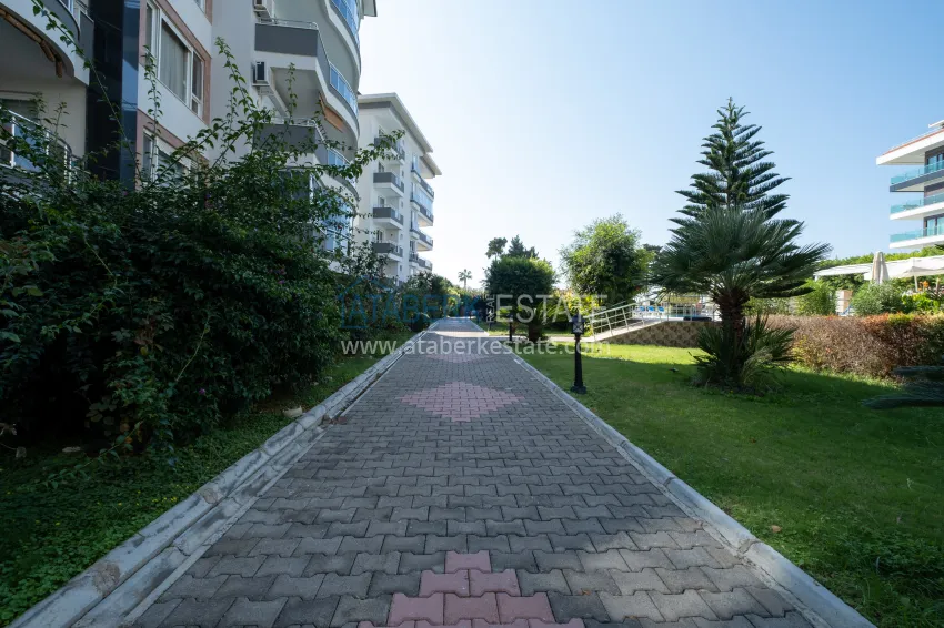 2+1 apartment with furniture and sea views in the Kestel area - the first coastal one, suitable for citizenship 12 