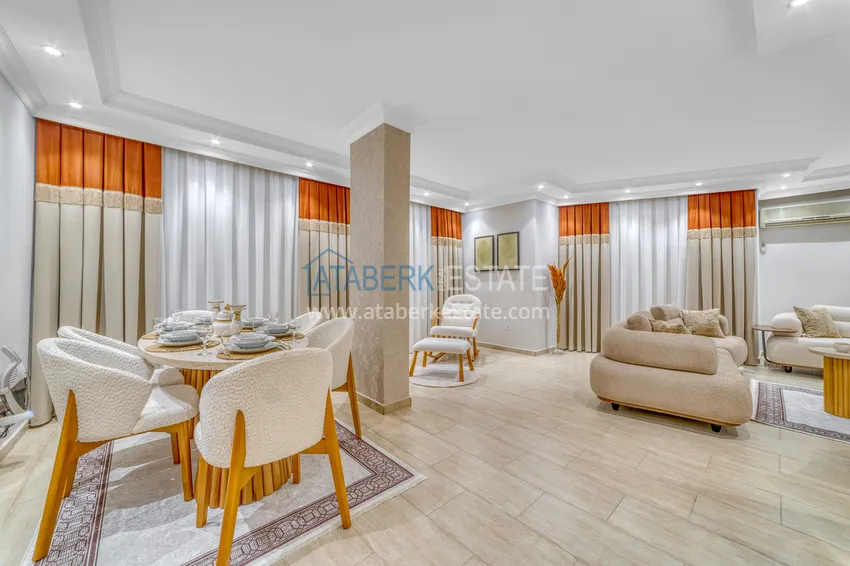 Purchase 4+1 duplex in Alanya, Oba district - with a designer interior, suitable for a residence permit 12 