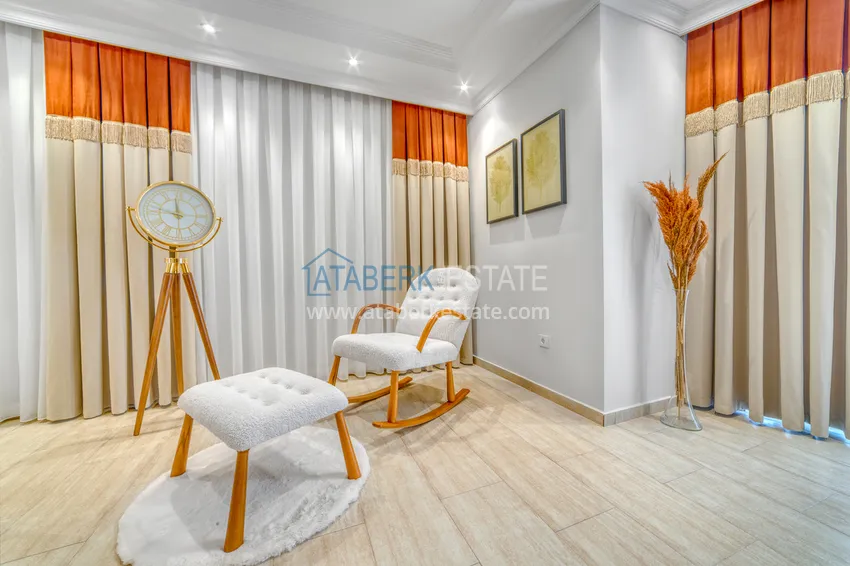 Purchase 4+1 duplex in Alanya, Oba district - with a designer interior, suitable for a residence permit 13 