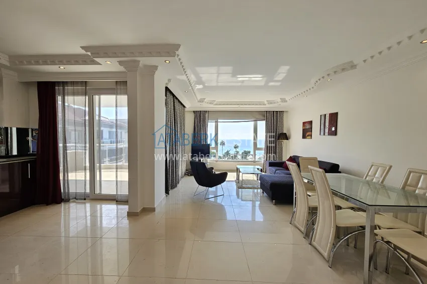 Purchase 2+1 apartment with furniture and sea views in the Kestel area - the first coastal one, suitable for citizenship 3 