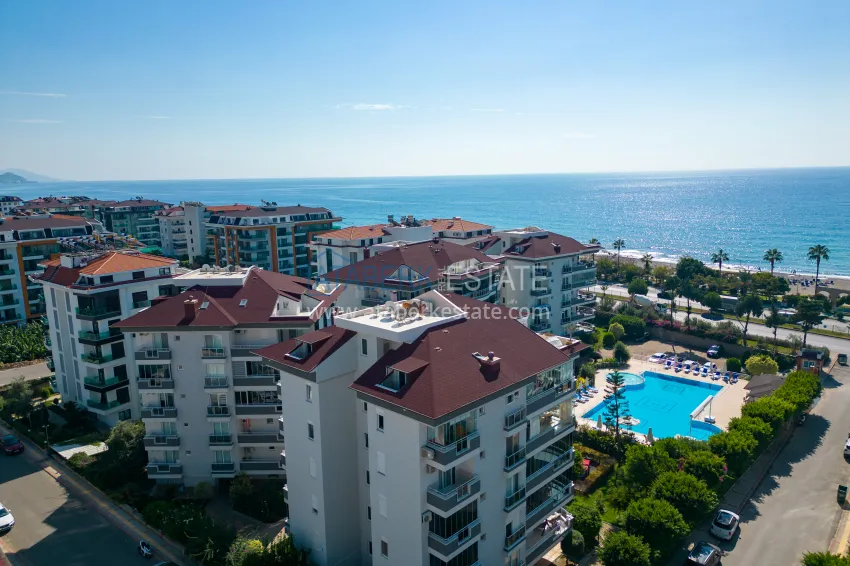 2+1 apartment with furniture and sea views in the Kestel area - the first coastal one, suitable for citizenship 1 