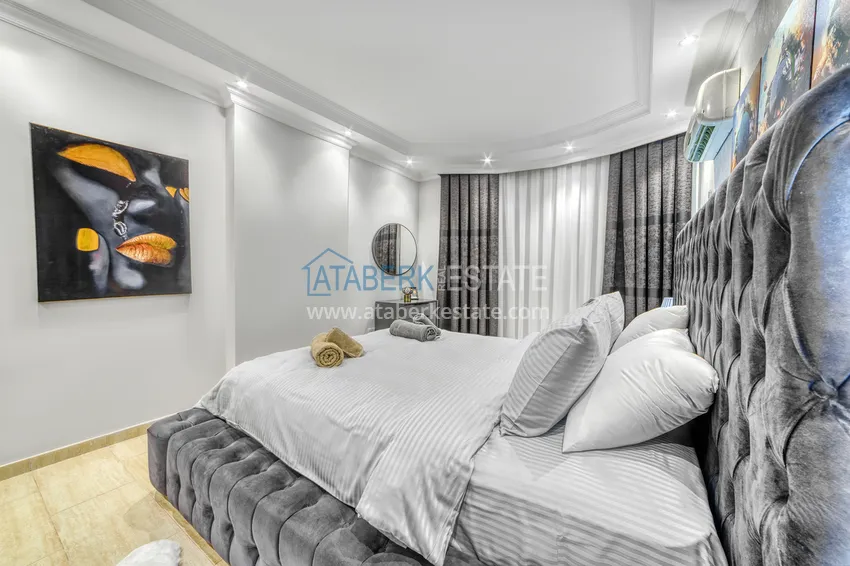 Purchase 4+1 duplex in Alanya, Oba district - with a designer interior, suitable for a residence permit 18 