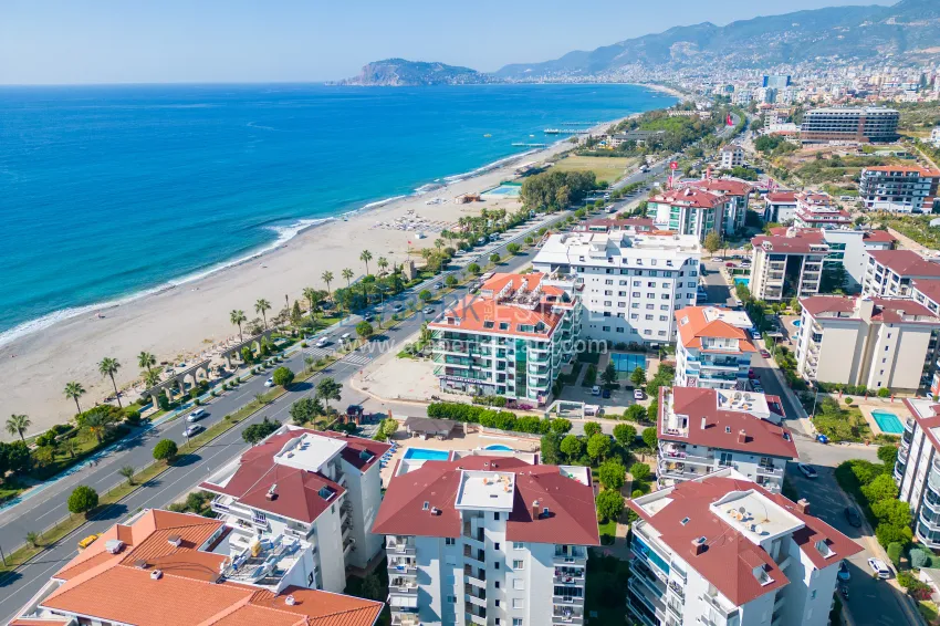 2+1 apartment with furniture and sea views in the Kestel area - the first coastal one, suitable for citizenship 3 