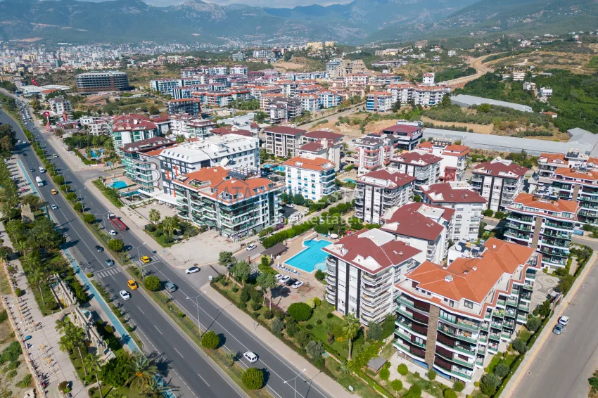 2+1 apartment with furniture and sea views in the Kestel area - the first coastal one, suitable for citizenship 4 