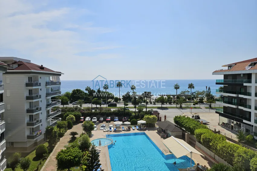 Purchase 2+1 apartment with furniture and sea views in the Kestel area - the first coastal one, suitable for citizenship 10 