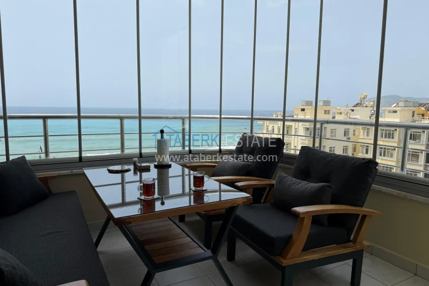 Purchase Furnished 2+1 apartments with sea view on the beachfront - Alanya, Tosmur 13 