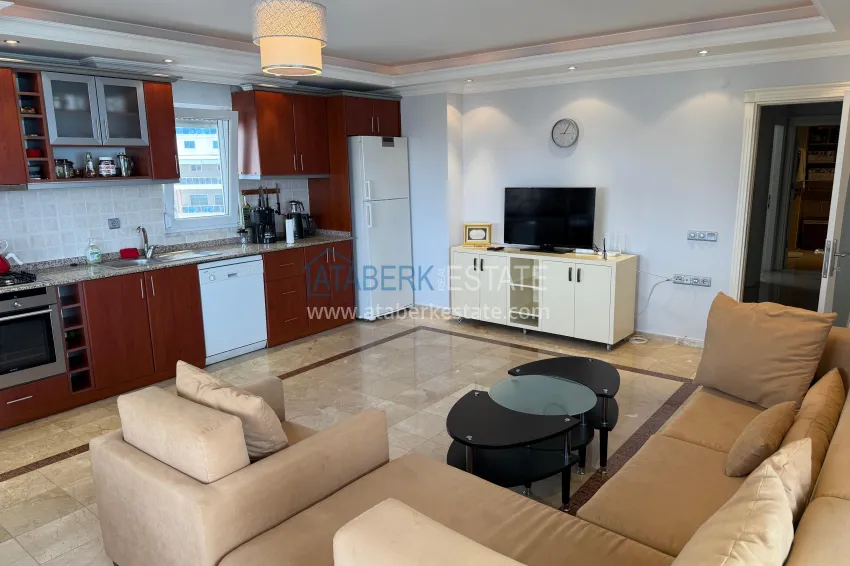 Purchase Furnished 2+1 apartments with sea view on the beachfront - Alanya, Tosmur 3 