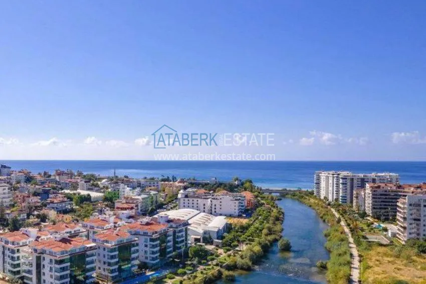 Newly furnished three-room apartment after renovation in a residential complex by the river, Kestel, Alanya 2 