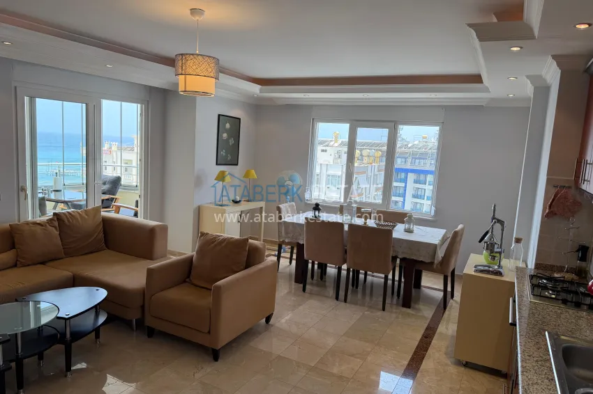 Purchase Furnished 2+1 apartments with sea view on the beachfront - Alanya, Tosmur 4 