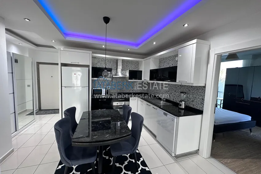 Purchase  Newly furnished three-room apartment after renovation in a residential complex by the river, Kestel, Alanya 3 