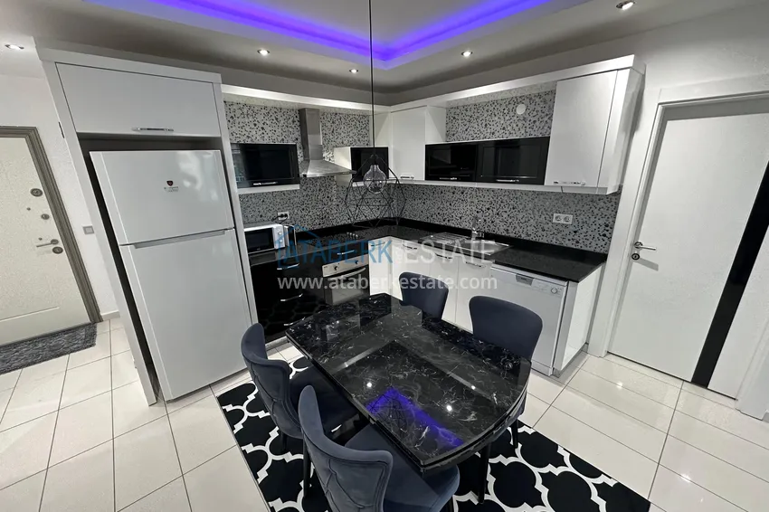 Purchase  Newly furnished three-room apartment after renovation in a residential complex by the river, Kestel, Alanya 4 