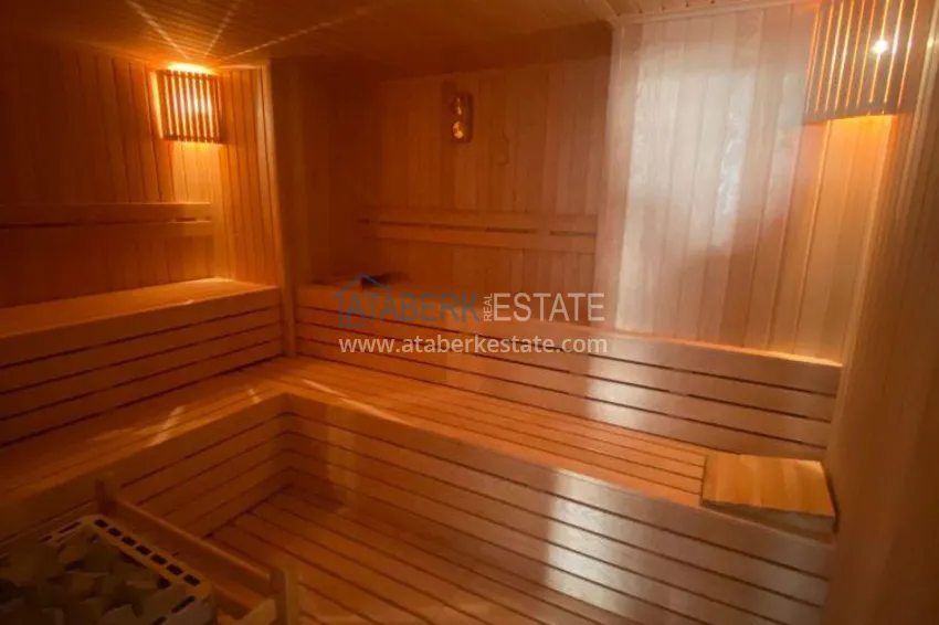 Turnkey 1+1 apartment with sea view on the beachfront — Alanya, Kestel 6 