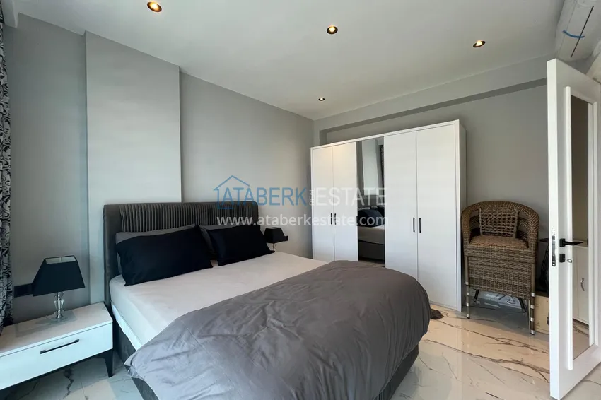 Purchase  Turnkey 1+1 apartment with sea view on the beachfront — Alanya, Kestel 6 