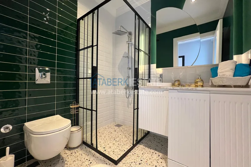 Purchase  Turnkey 1+1 apartment with sea view on the beachfront — Alanya, Kestel 8 