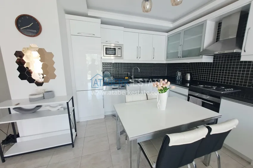Purchase  1+1 furnished apartment in Oba, Alanya - glazed balcony, 1st floor  6 