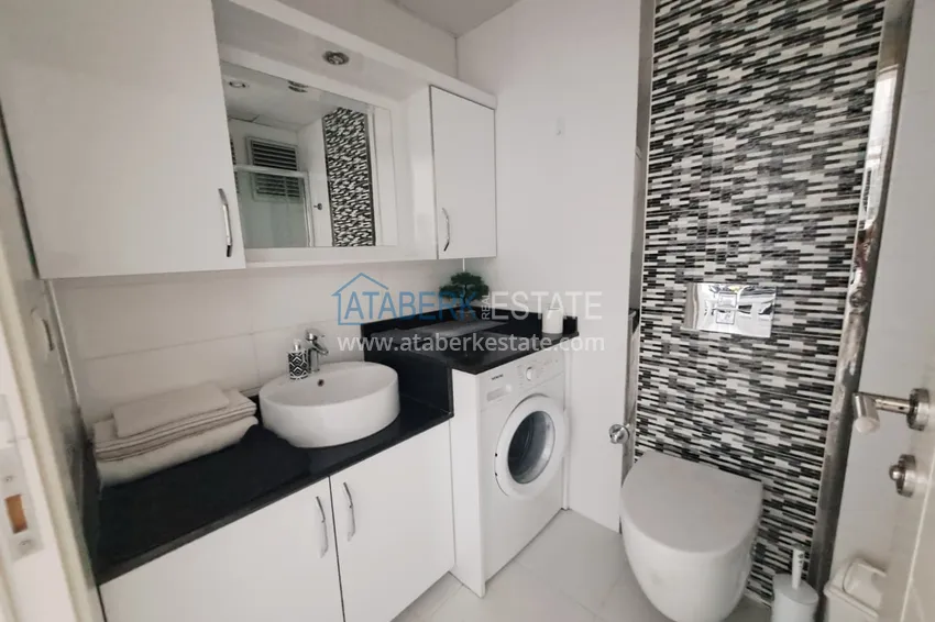 Purchase  1+1 furnished apartment in Oba, Alanya - glazed balcony, 1st floor  10 