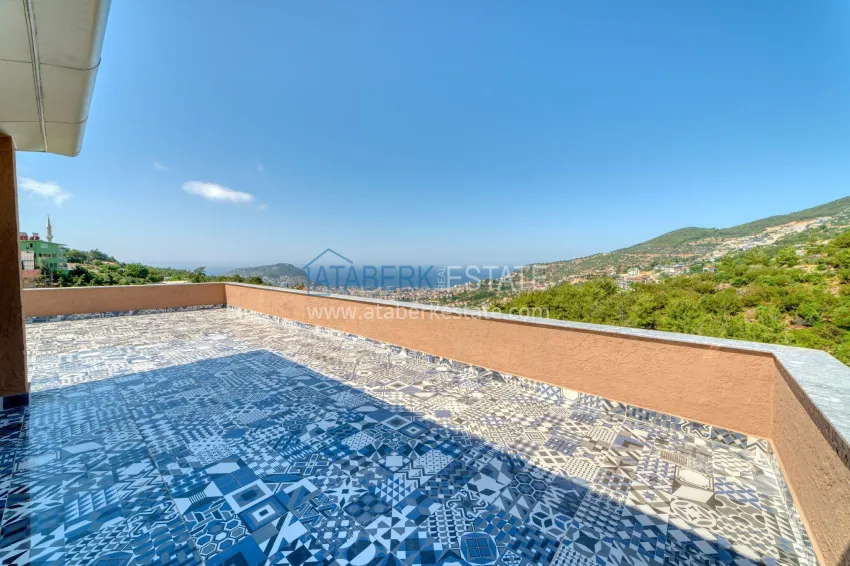 Purchase Luxury villa with pool and panoramic views — Alanya, Bektash. Suitable for citizenship 43 